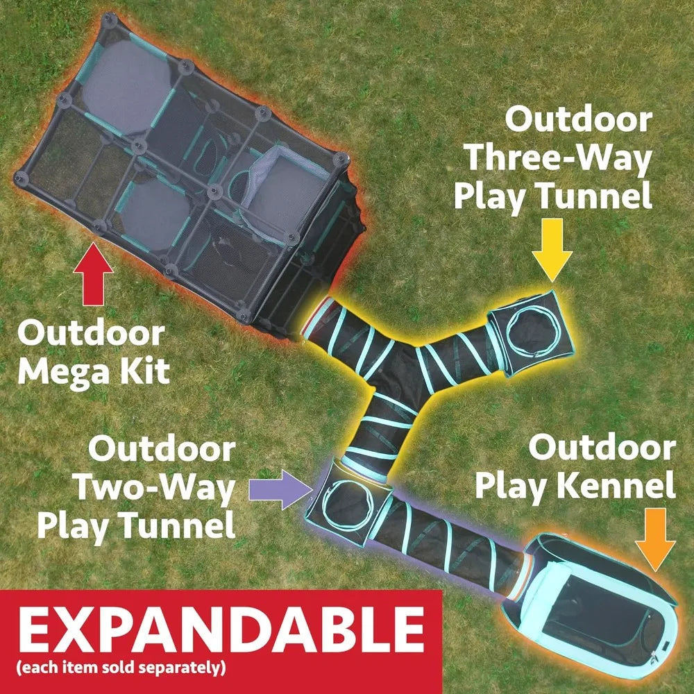 City Outdoor Catio Furniture and Play Kits for Cats, Outdoor Mega Kit