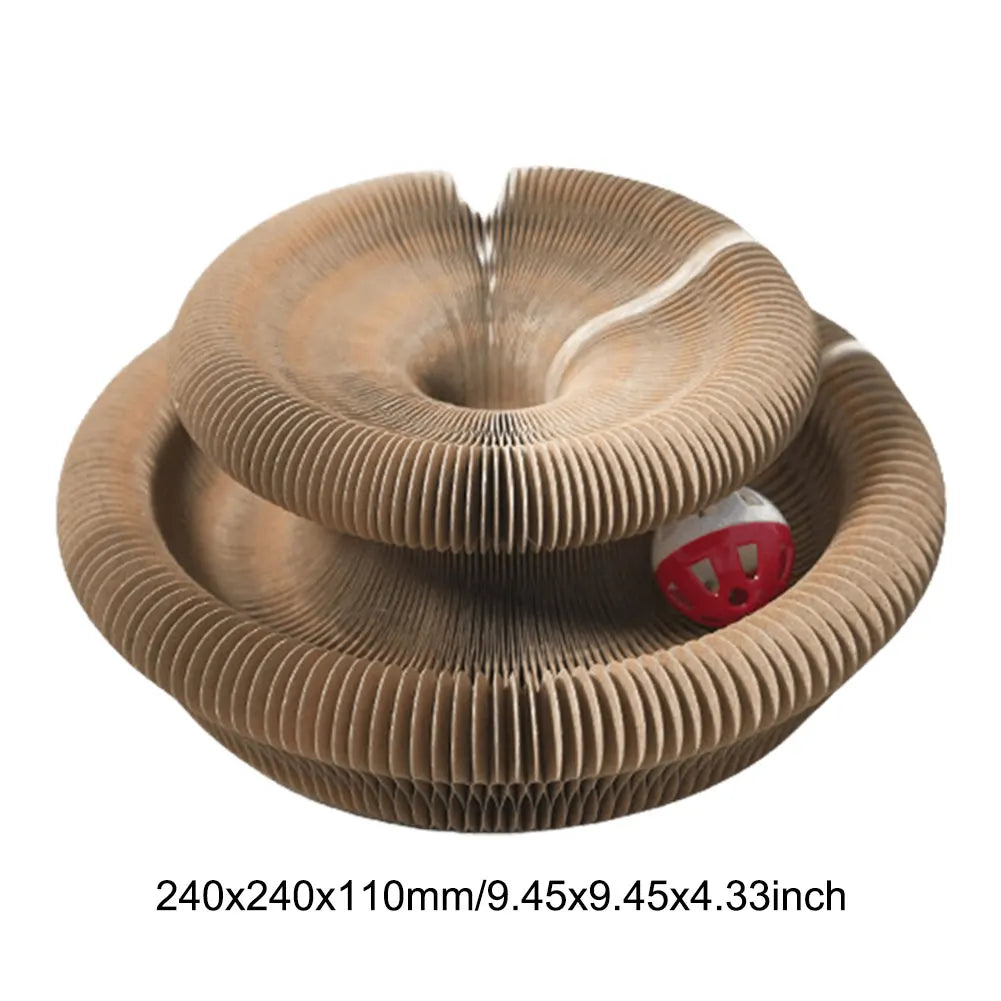 Magic Organ Cat Scratching Board Interactive Scratcher Cat Toy Foldable Cat Interactive Toys Cat Grinding Claw Scratching Board