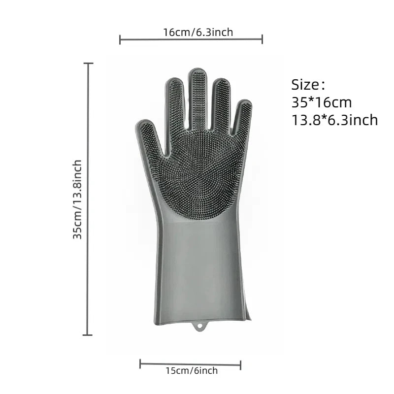 Silicone Bathing Glove for Cats - Gentle Pet Bath Brush and Massager - Efficient Cat Grooming Tool Shampoo brush