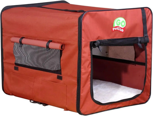 32" Soft Collapsible Dog Crate, Portable Pet Carrier with Thick Padding for Indoor & Outdoor Use, Foldable Kennel Cage