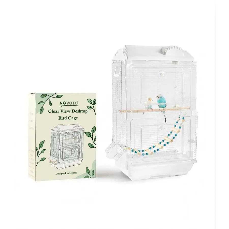 View Bird Cage, Medium Birdcage Aviary for Beginner, Backup Bird Cages Ideal for Travel,Carrier, Bird Breeding or Rescue