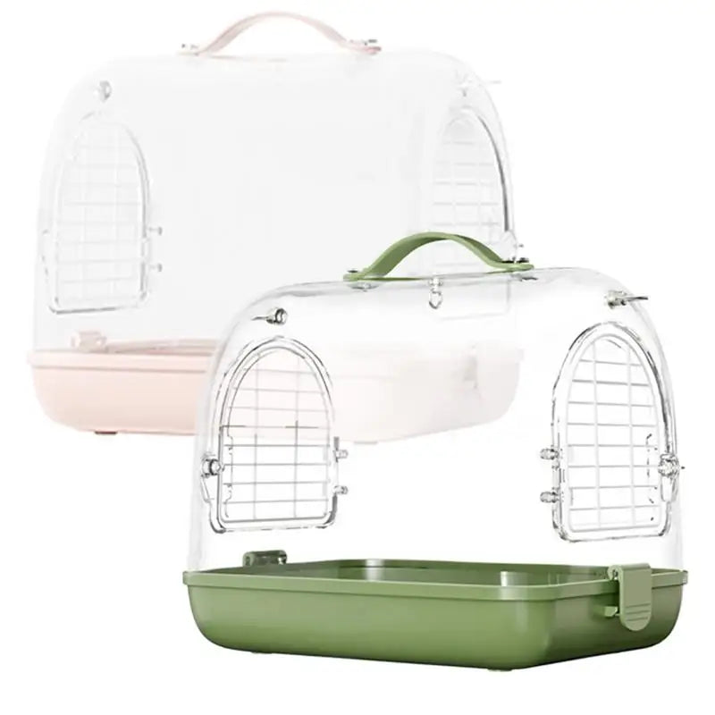 Travel Bird Cage Portable Bird Carrier Backpack Transparent Cockatiel Cage Removable Breathable Bird Transport Bag Cockatiel