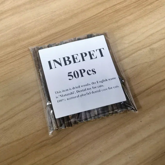 10/15/20/25/50/100Pc Natural Matatabi Pet Cat Snacks Sticks Cleaning Tooth Catnip Cat Toys Actinidia Silvervine Pet Toy for Cats
