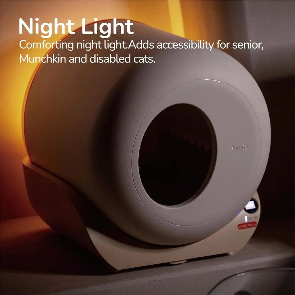 Cleaning Litter Box with APP - Automatic Cat Litter Box or All Your Cats, Odor Control, Spacious Interior and Large Customized