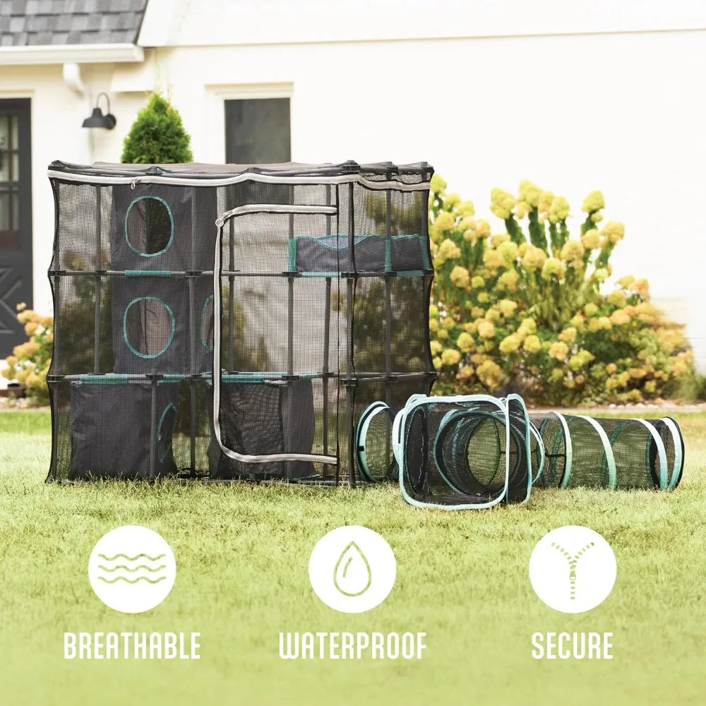 City Outdoor Catio Furniture and Play Kits for Cats, Outdoor Mega Kit