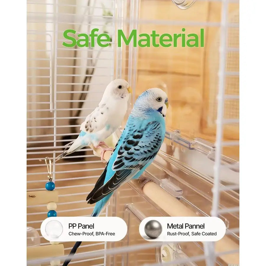 View Bird Cage, Medium Birdcage Aviary for Beginner, Backup Bird Cages Ideal for Travel,Carrier, Bird Breeding or Rescue