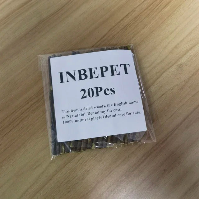 10/15/20/25/50/100Pc Natural Matatabi Pet Cat Snacks Sticks Cleaning Tooth Catnip Cat Toys Actinidia Silvervine Pet Toy for Cats
