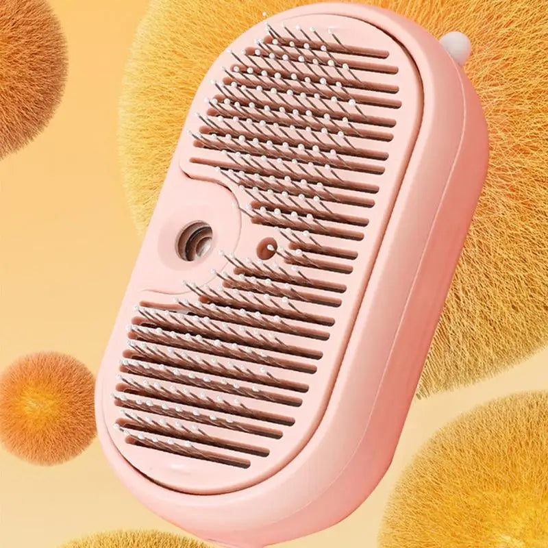 Cat Steamer Brush Pet Grooming Brush With Spray Multifunctional Remover Comb Slicker For Washing Drying Shower Indoor Spa Bath
