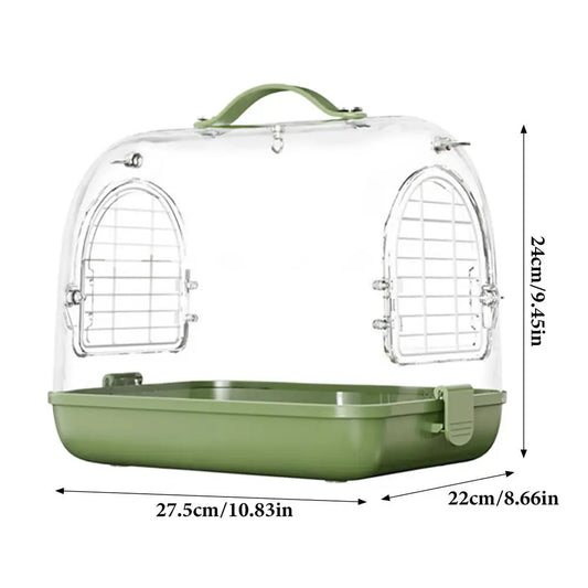 Travel Bird Cage Portable Bird Carrier Backpack Transparent Cockatiel Cage Removable Breathable Bird Transport Bag Cockatiel