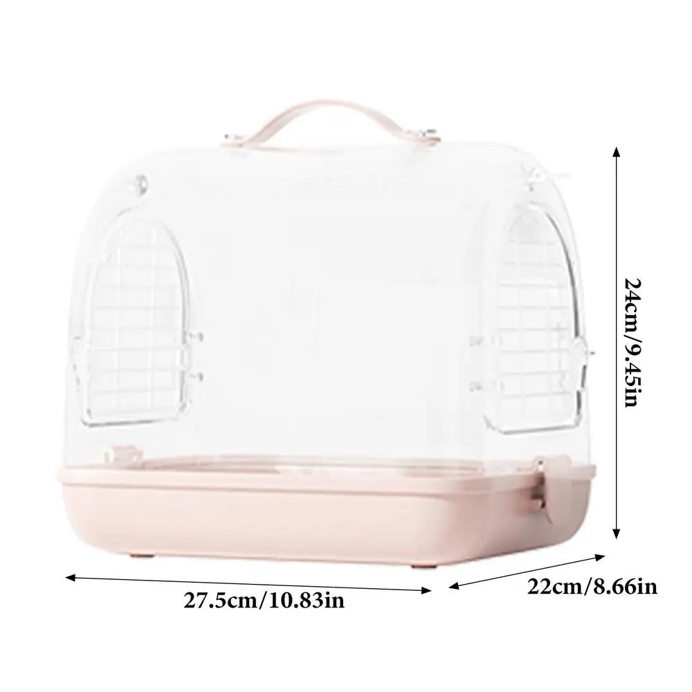 Travel Bird Cage Portable Bird Carrier Backpack Transparent Cockatiel Cage Removable Breathable Bird Transport Bag Cockatiel