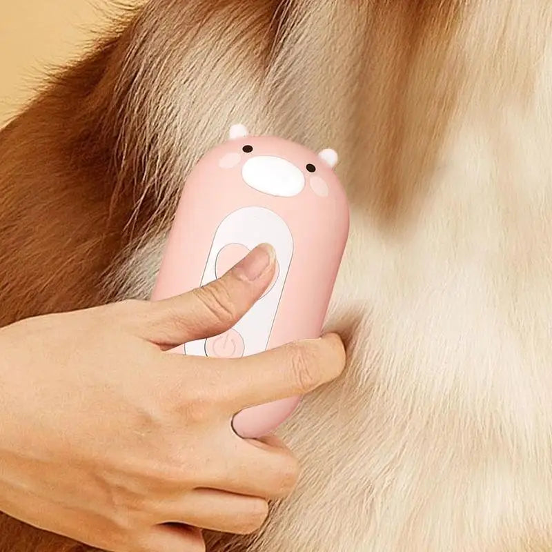 Cat Steamer Brush Pet Grooming Brush With Spray Multifunctional Remover Comb Slicker For Washing Drying Shower Indoor Spa Bath