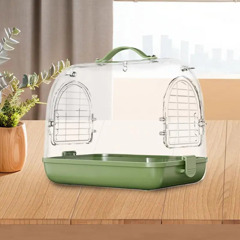 Travel Bird Cage Portable Bird Carrier Backpack Transparent Cockatiel Cage Removable Breathable Bird Transport Bag Cockatiel