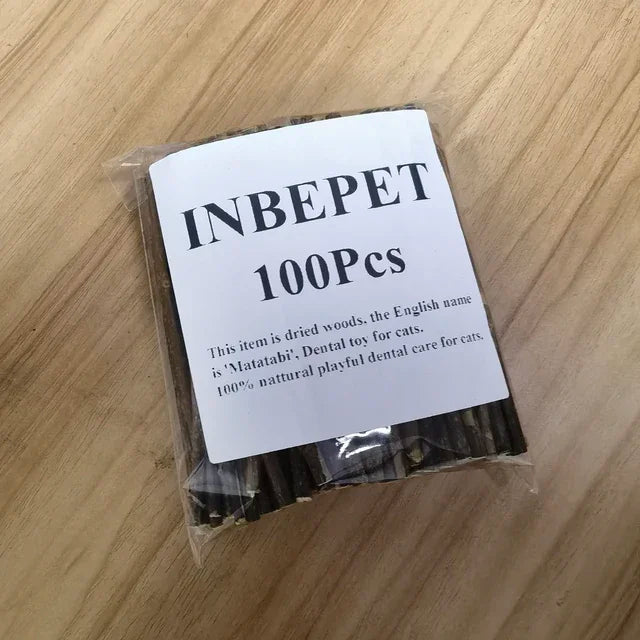10/15/20/25/50/100Pc Natural Matatabi Pet Cat Snacks Sticks Cleaning Tooth Catnip Cat Toys Actinidia Silvervine Pet Toy for Cats