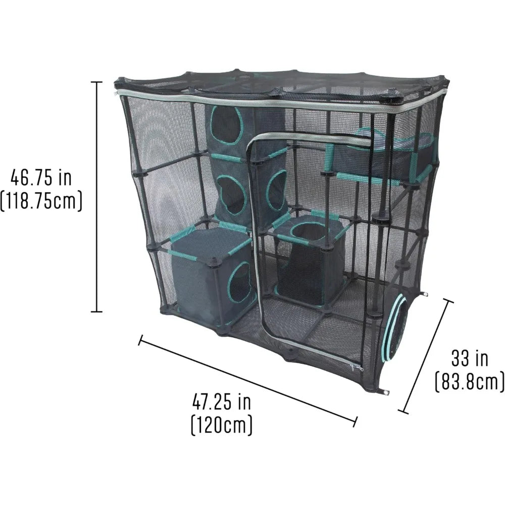 City Outdoor Catio Furniture and Play Kits for Cats, Outdoor Mega Kit