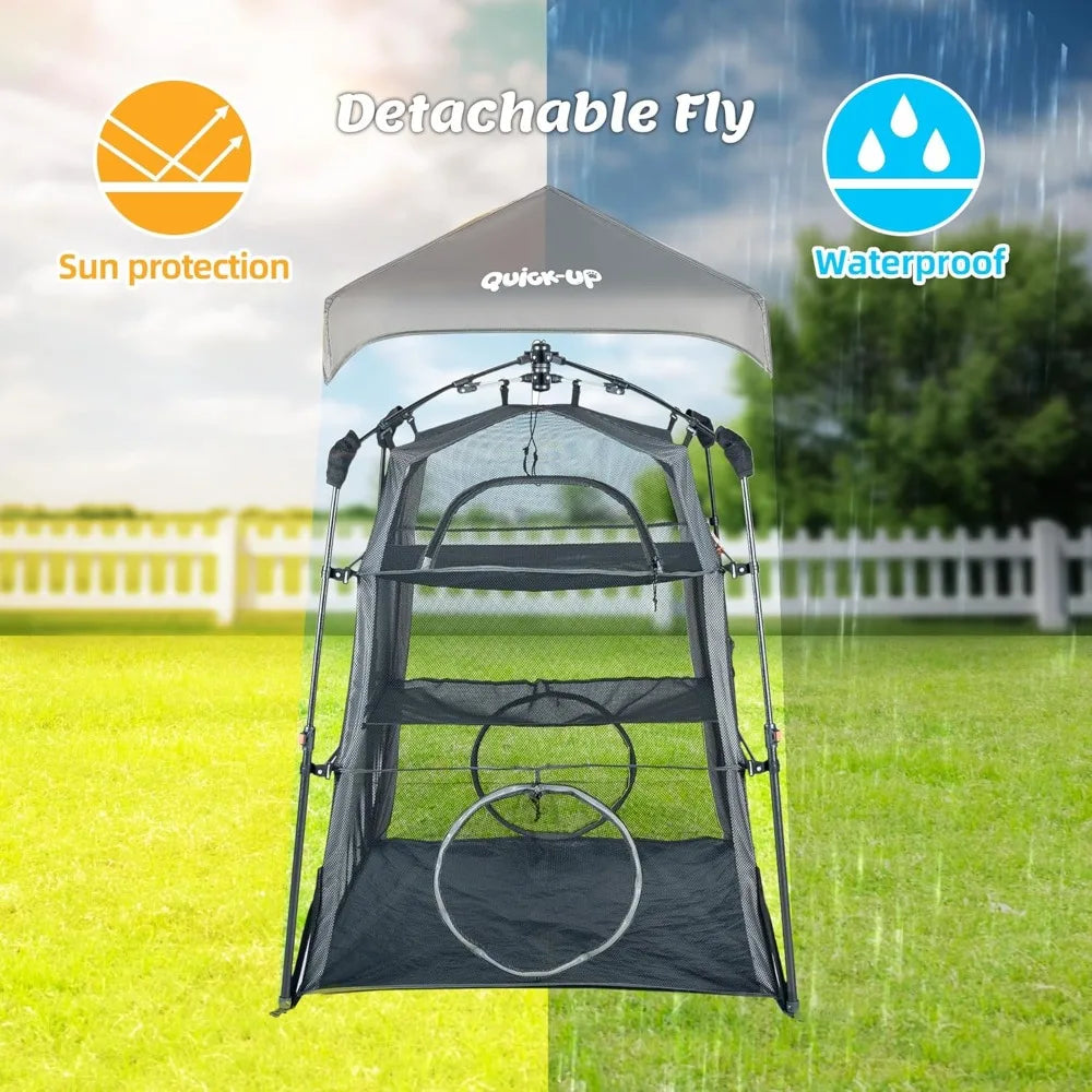Enclosure Kitten and Tower Tent for Indoor and Outdoor, 3 Tier Cage Inside, Outdoor Catio, Portable and Foldable, Two Doors Desi