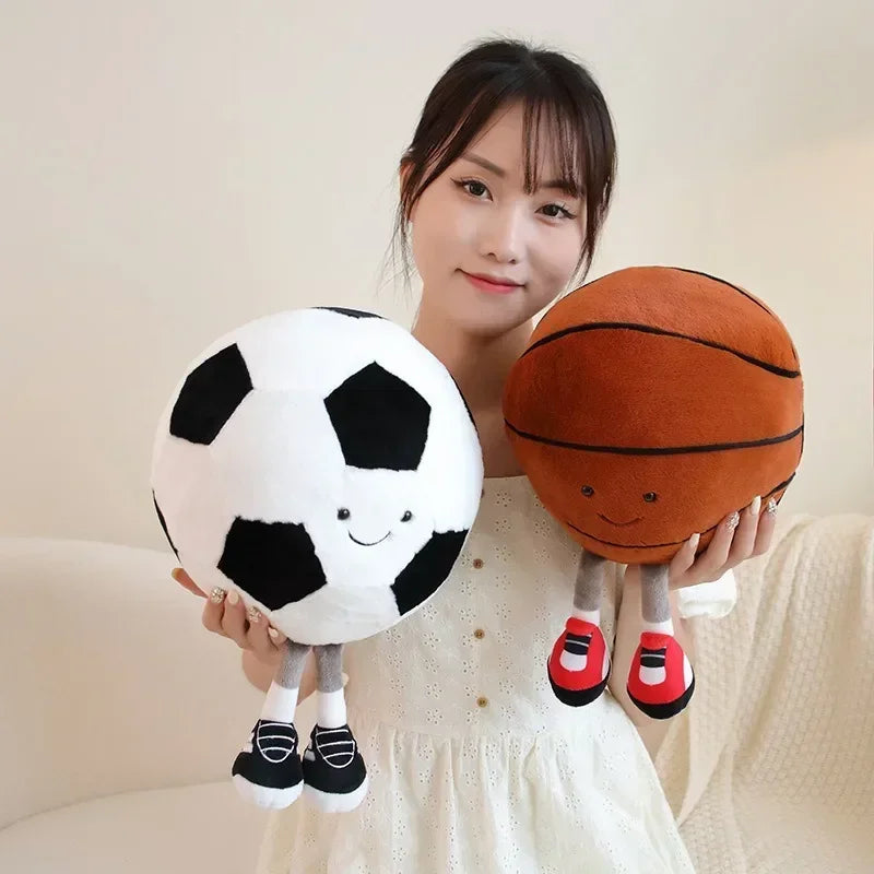 football doll, basketball plush toy, creative football doll, pillow, pet ball, dog and cat interactive toy
