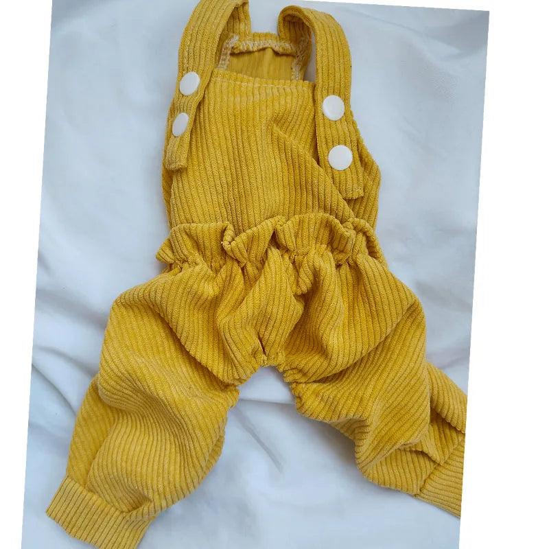 Cute Dog Jumpsuit Dog Clothes Pink Yellow Strap Jumpsuits Clothing for Chihuahua Pet Overalls Pajamas for Small Medium Dogs XXL